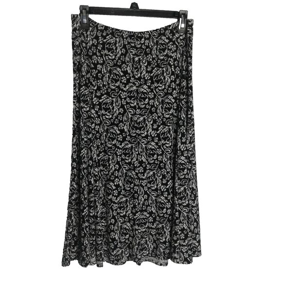 Christopher & Banks Womans Black And White Skirt Small - Picture 2 of 4